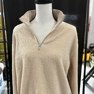 Topshop Cream Hoodless Jacket